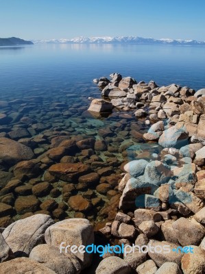 Landscape Of Lake Tahoe Stock Photo