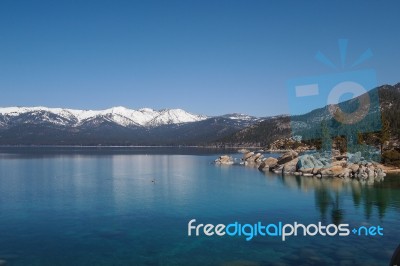 Landscape Of Lake Tahoe Stock Photo