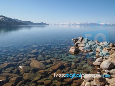 Landscape Of Lake Tahoe Stock Photo