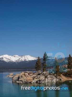 Landscape Of Lake Tahoe Stock Photo