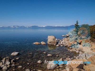 Landscape Of Lake Tahoe Stock Photo