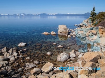 Landscape Of Lake Tahoe Stock Photo