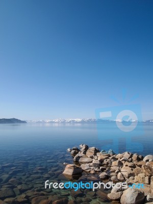 Landscape Of Lake Tahoe Stock Photo