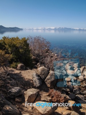 Landscape Of Lake Tahoe Stock Photo