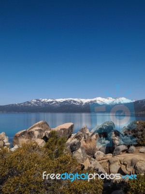 Landscape Of Lake Tahoe Stock Photo