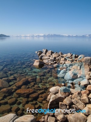 Landscape Of Lake Tahoe Stock Photo