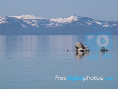 Landscape Of Lake Tahoe Stock Photo