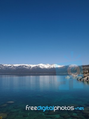 Landscape Of Lake Tahoe Stock Photo