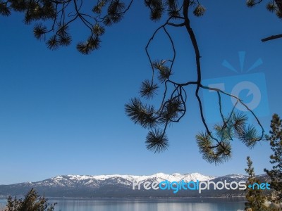 Landscape Of Lake Tahoe Stock Photo