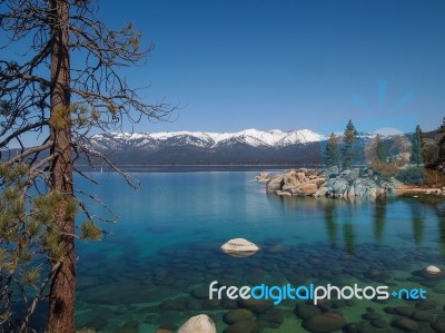 Landscape Of Lake Tahoe Stock Photo