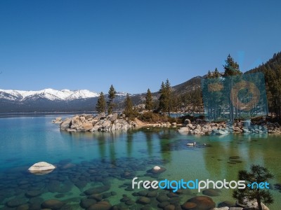 Landscape Of Lake Tahoe Stock Photo