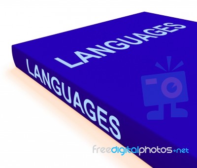 Languages Book Shows Books About Language Stock Image