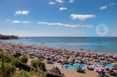 Lanzarote, Canary Islands/spain - July 30 : People Relaxing On A… Stock Photo