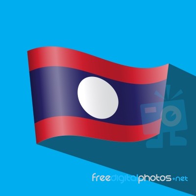 Lao Flag Stock Image