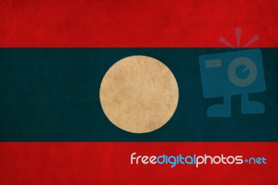 Laos Flag Drawing ,grunge And Retro Flag Series Stock Image