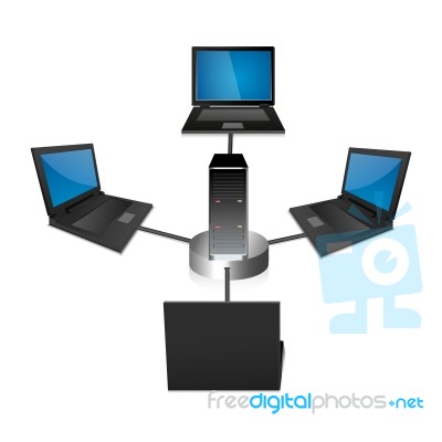 Laptop Connectivity Stock Image