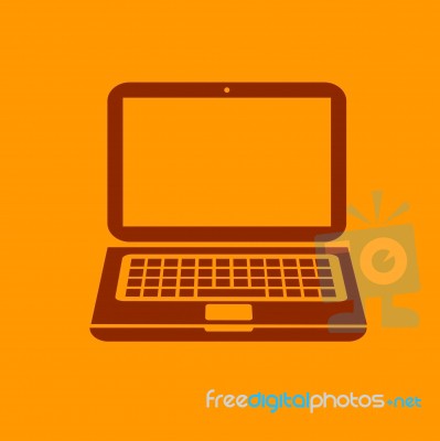 Laptop Icon Stock Image