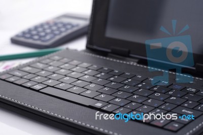 Laptop, Notebook, Notepad Stock Photo