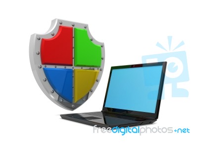 Laptop Security Stock Image