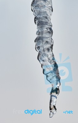 Large Icicle In December2 Stock Photo