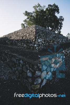 Large Stone Structure Landmark In Ipswich, Queensland Stock Photo