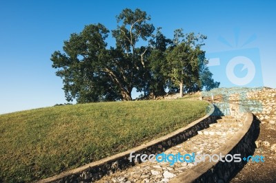 Large Stone Structure Landmark In Ipswich, Queensland Stock Photo