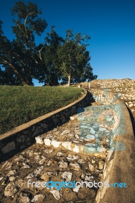 Large Stone Structure Landmark In Ipswich, Queensland Stock Photo