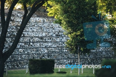 Large Stone Structure Landmark In Ipswich, Queensland Stock Photo