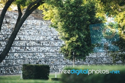 Large Stone Structure Landmark In Ipswich, Queensland Stock Photo