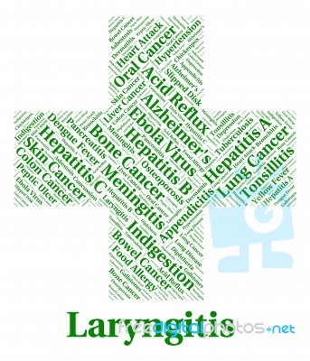 Laryngitis Illness Indicates Poor Health And Affliction Stock Image