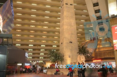 Las Vegas - Circa 2014: Las Vegas Luxor Hotel Casino On Circa 20… Stock Photo