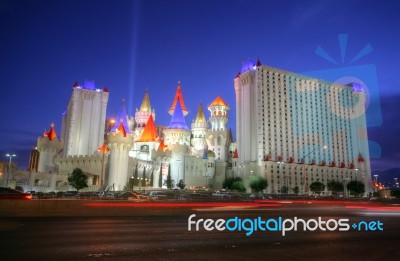 Las Vegas - Circa 2014: The Excalibur Hotel And Casino On Circa Stock Photo