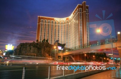 Las Vegas - Circa 2014: Treasure Island Hotel And Casino On Circ… Stock Photo