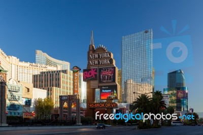 Las Vegas, Nevada/usa - August 1 : Monte Carlo And Other Hotels Stock Photo