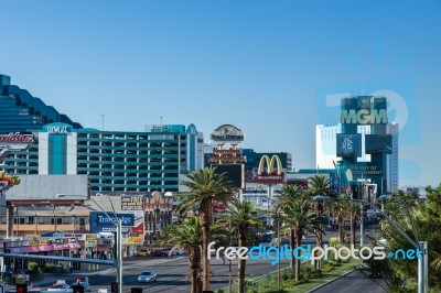 Las Vegas, Nevada/usa - August 1 ; Various Hotels And Casinos Al… Stock Photo