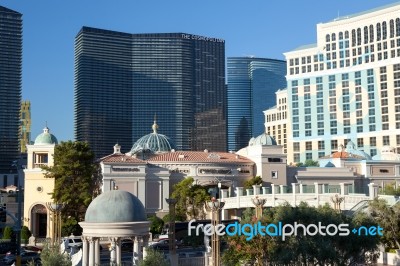 Las Vegas, Nevada/usa - August 1 : View At Sunrise Of Cosmopolit… Stock Photo