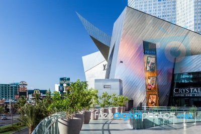 Las Vegas, Nevada/usa - August 1 : View Of Entrance To Crystals Stock Photo