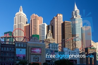 Las Vegas, Nevada/usa - August 1 ; View Of New York New York Hot… Stock Photo