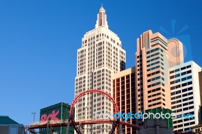 Las Vegas, Nevada/usa - August 1 ; View Of New York New York Hot… Stock Photo