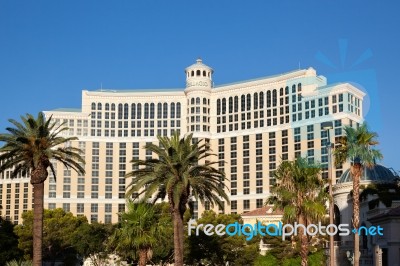 Las Vegas, Nevada/usa - August 1 : View  Of The Bellagio Hotel A… Stock Photo