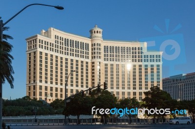 Las Vegas, Nevada/usa - August 1 : View  Of The Bellagio Hotel A… Stock Photo