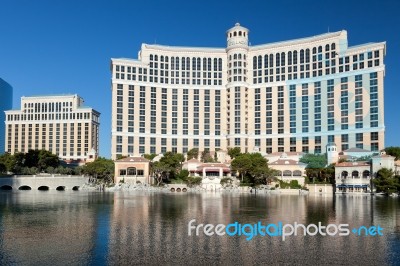 Las Vegas, Nevada/usa - August 1 : View Of The Bellagio Hotel An… Stock Photo