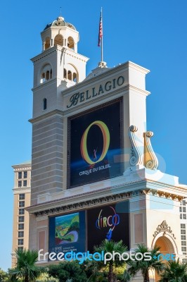 Las Vegas, Nevada/usa - August 1 : View  Of The Bellagio Hotel S… Stock Photo