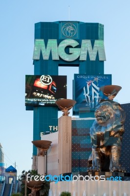 Las Vegas, Nevada/usa - August 1 : View Of The Mgm Lion In Las V… Stock Photo