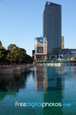 Las Vegas, Nevada/usa - August 1 ; View Of Various Buildings In Stock Photo