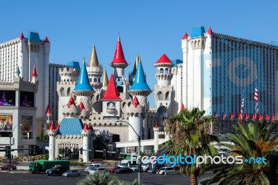 Las Vegas, Nevada/usa - August 1 : Walt Disney Castle In Las Veg… Stock Photo