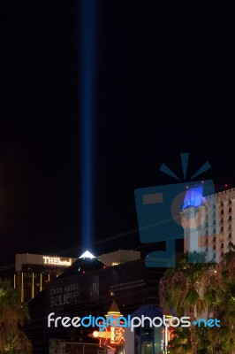 Las Vegas, Nevada/usa - August 2 : View Towards The Luxor Hotel Stock Photo