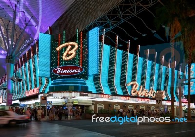 Las Vegas, Nevada/usa - August 3 : The Fremont Light Experience Stock Photo