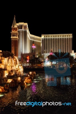 Las Vegas, Nevada/usa - August 3 : View Towards The Venetian Hot… Stock Photo