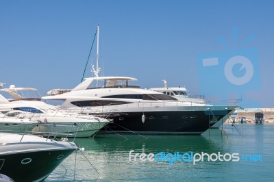 Latchi, Cyprus/greece - July 23 : Assortment Of Boats In The Mar… Stock Photo